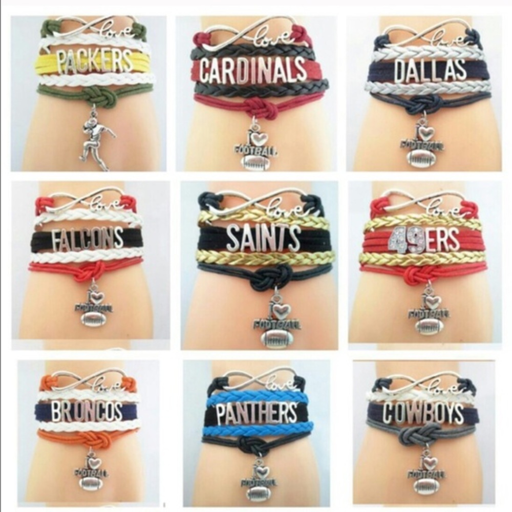 SALE ANY 3-$10 NWT NFL , NBA Football, basketball, baseball bracelets